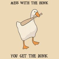 Untitled Funny Goose Game Meme Drawstring Bag
