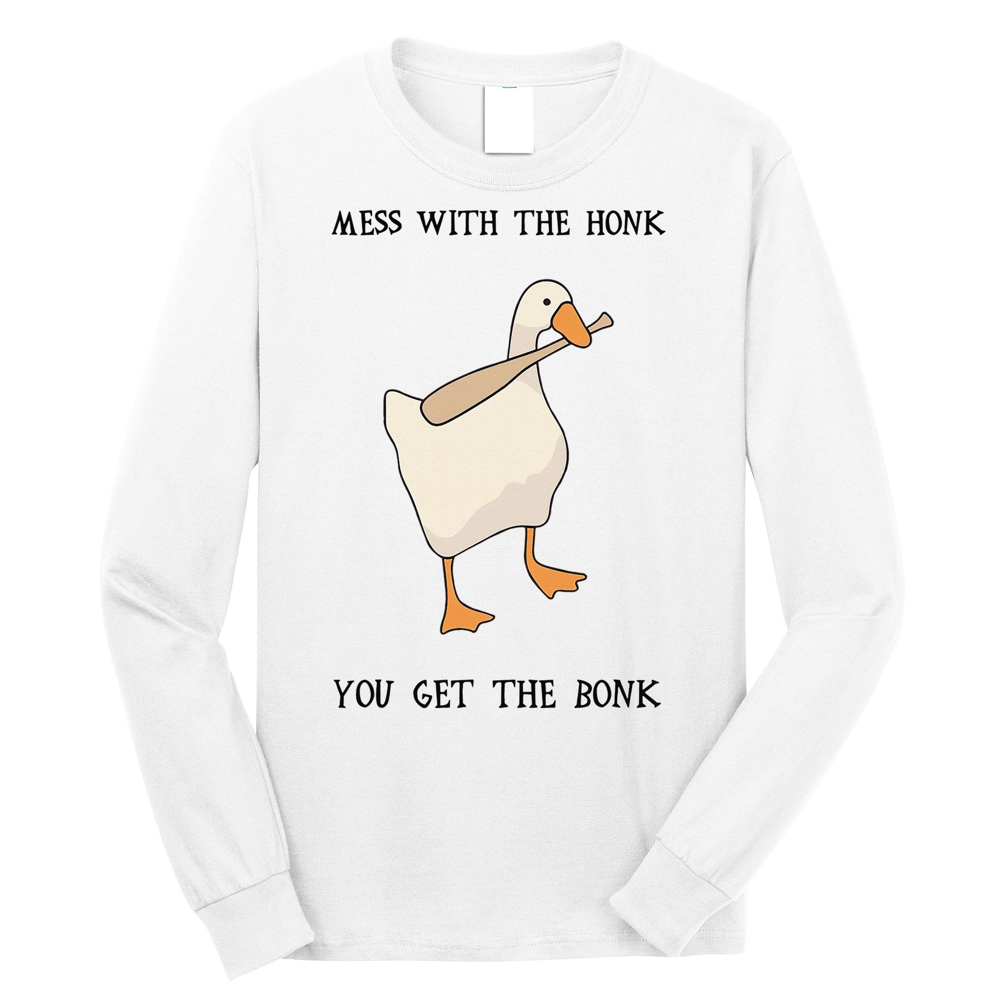 Untitled Funny Goose Game Meme Long Sleeve Shirt