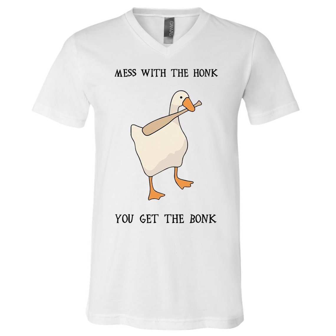 Untitled Funny Goose Game Meme V-Neck T-Shirt