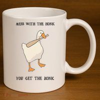 Untitled Funny Goose Game Meme 11oz C Handle Ceramic Mug