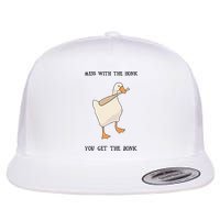 Untitled Funny Goose Game Meme Flat Bill Trucker Hat