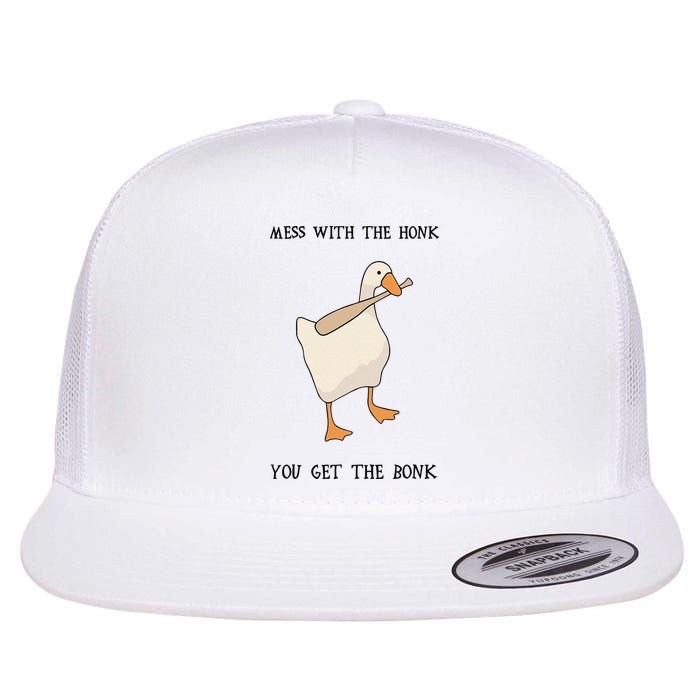 Untitled Funny Goose Game Meme Flat Bill Trucker Hat