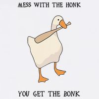 Untitled Funny Goose Game Meme Flat Bill Trucker Hat