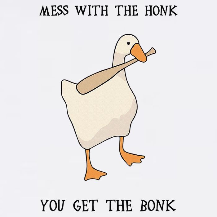 Untitled Funny Goose Game Meme Flat Bill Trucker Hat