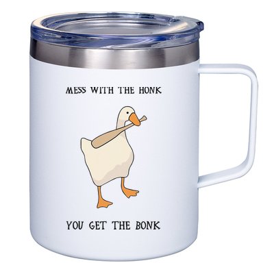 Untitled Funny Goose Game Meme 12oz Stainless Steel Coffee Mug