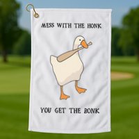 Untitled Funny Goose Game Meme Golf Towel