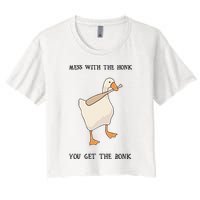 Untitled Funny Goose Game Meme Crop Top