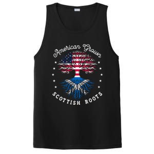 Usa Funny Gift American Grown Meaningful Gift Scottish Roots Tee Us Cool Gift PosiCharge Competitor Tank