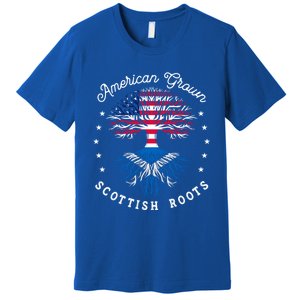 Usa Funny Gift American Grown Meaningful Gift Scottish Roots Tee Us Cool Gift Premium T-Shirt