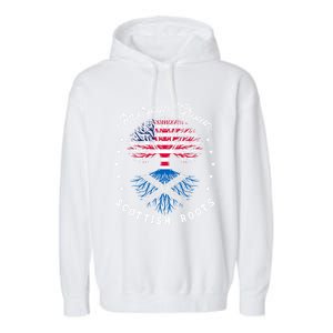 Usa Funny Gift American Grown Meaningful Gift Scottish Roots Tee Us Cool Gift Garment-Dyed Fleece Hoodie