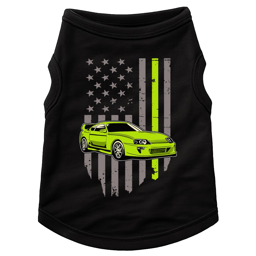 Usa Flag Green Mk4 Jdm Tokyo Supra Drift Car Street Racing Doggie Tank
