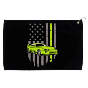 Usa Flag Green Mk4 Jdm Tokyo Supra Drift Car Street Racing Grommeted Golf Towel