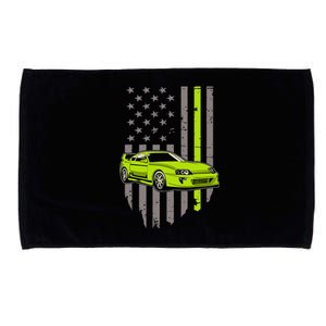 Usa Flag Green Mk4 Jdm Tokyo Supra Drift Car Street Racing Microfiber Hand Towel