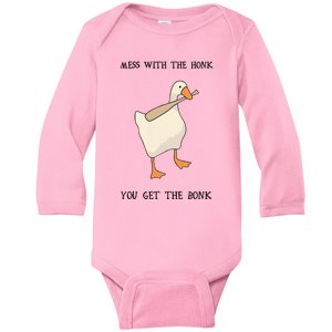 Untitled Funny Goose Game Meme Baby Long Sleeve Bodysuit