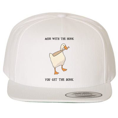 Untitled Funny Goose Game Meme Wool Snapback Cap