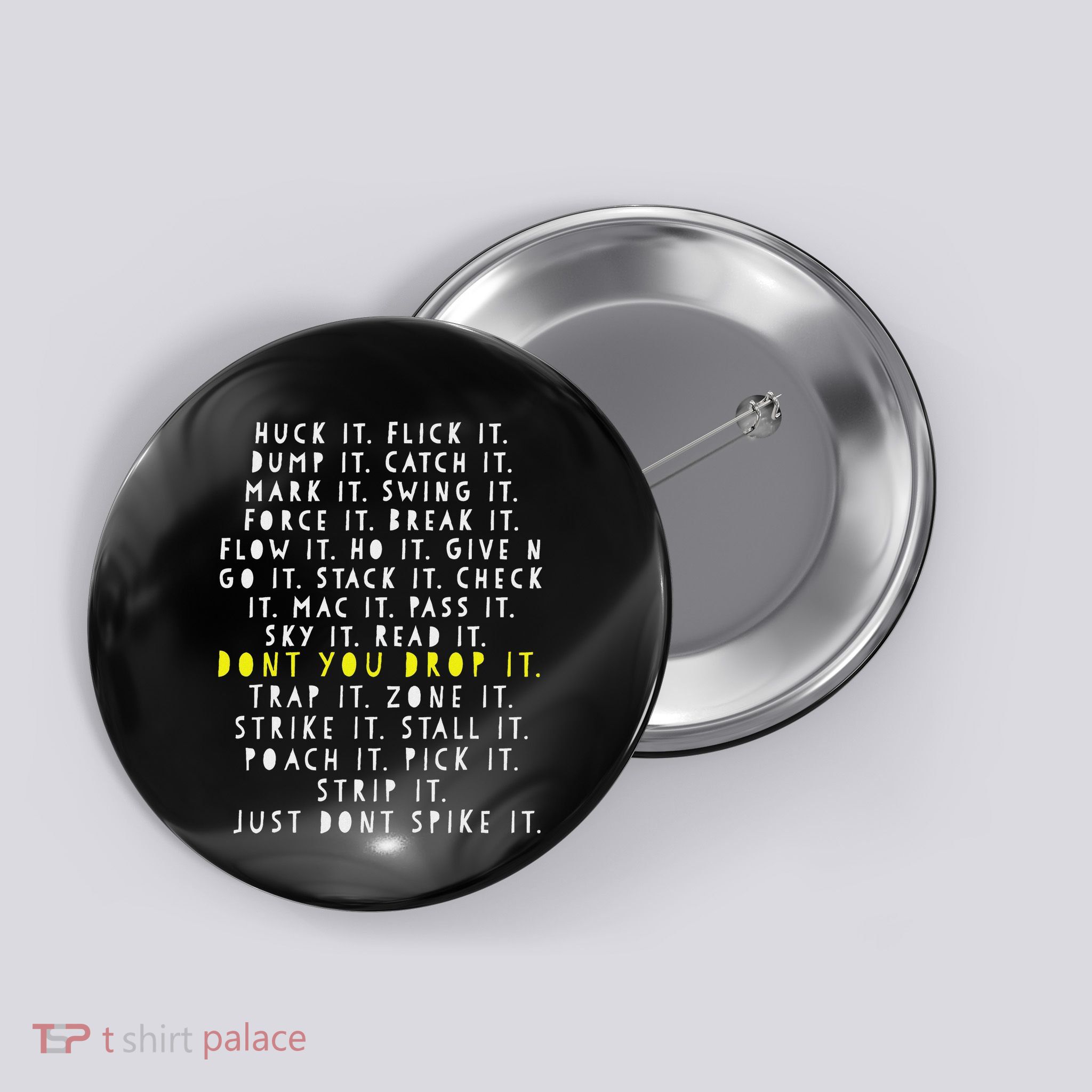 Ultimate Frisbee Game Language Frowler Disc Golf Player Button