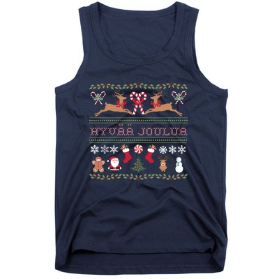 Ugly Finnish Hyvaa Joulua Merry Christmas Novelty Apparel Tank Top