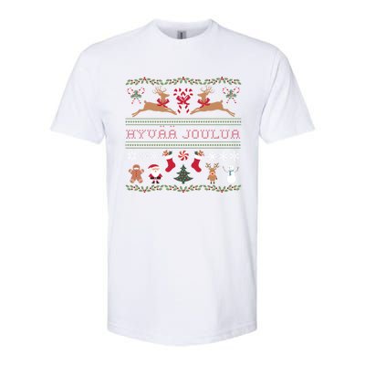 Ugly Finnish Hyvaa Joulua Merry Christmas Novelty Apparel Softstyle CVC T-Shirt