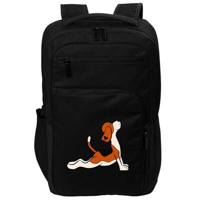 Upward Facing Human Womens Funny Dog Yoga Impact Tech Backpack