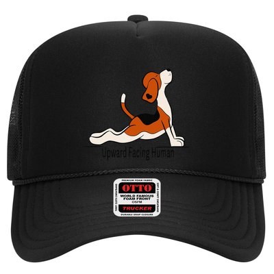 Upward Facing Human Womens Funny Dog Yoga Trucker Hat