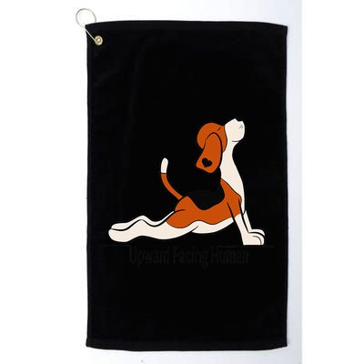 Upward Facing Human Womens Funny Dog Yoga Golf Towel
