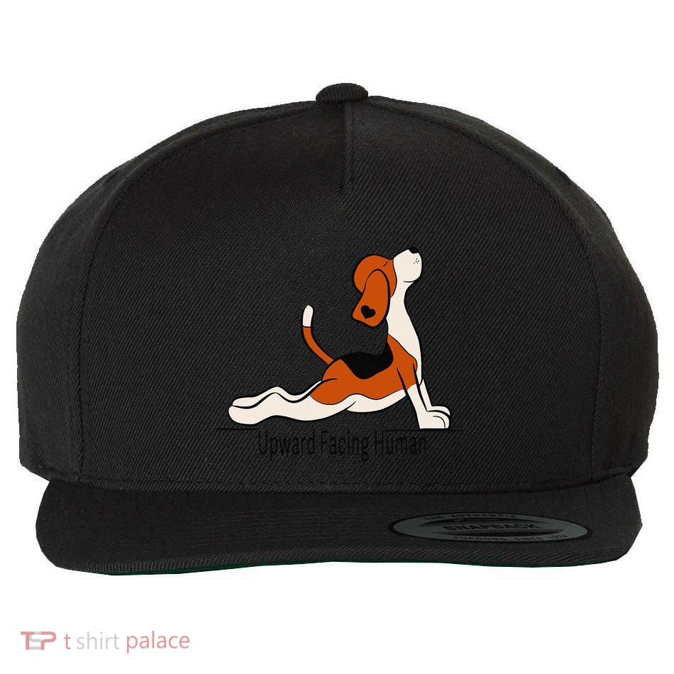 Upward Facing Human Womens Funny Dog Yoga Wool Snapback Cap