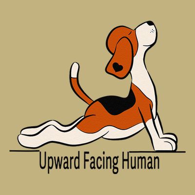 Upward Facing Human Womens Funny Dog Yoga T-Shirt