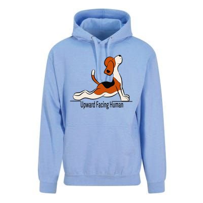 Upward Facing Human Womens Funny Dog Yoga Unisex Surf Hoodie