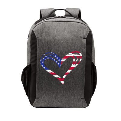 USA Flag Heart American Patriotic Armed Forces Memorial Day Vector Backpack