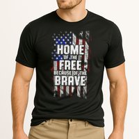 US Flag Home Of The Free Because Of The Brave Cooling Performance Crew T-Shirt