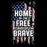 US Flag Home Of The Free Because Of The Brave Cooling Performance Crew T-Shirt