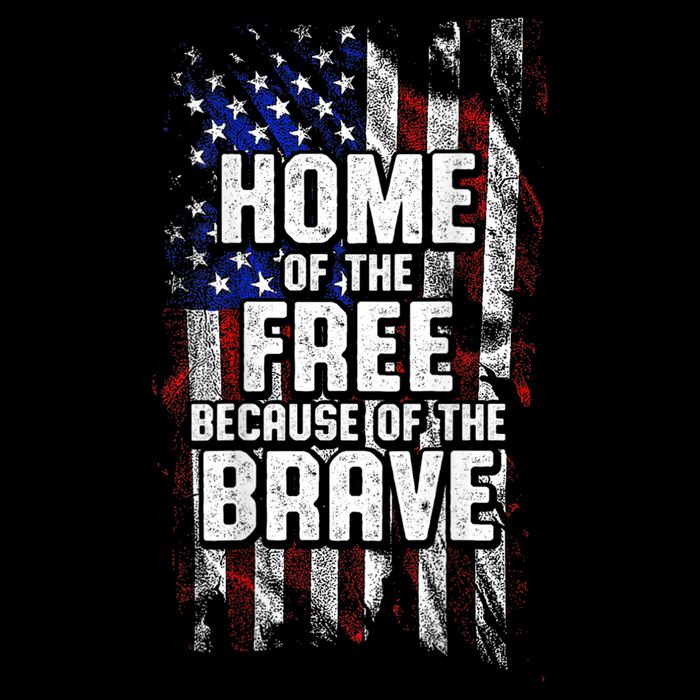 US Flag Home Of The Free Because Of The Brave Cooling Performance Crew T-Shirt