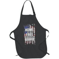 US Flag Home Of The Free Because Of The Brave Apron