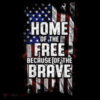 US Flag Home Of The Free Because Of The Brave Tall T-Shirt