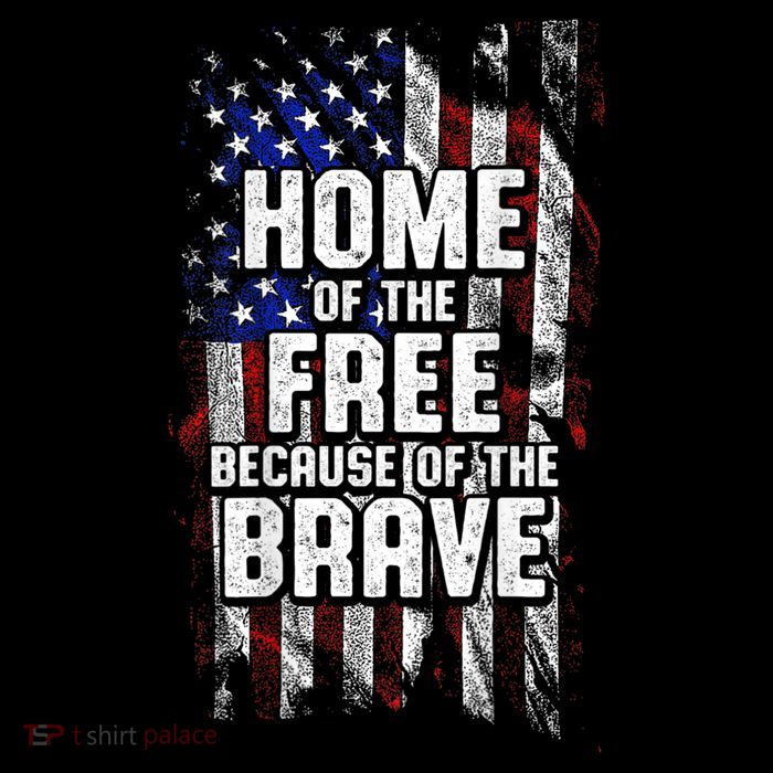 US Flag Home Of The Free Because Of The Brave Tall T-Shirt
