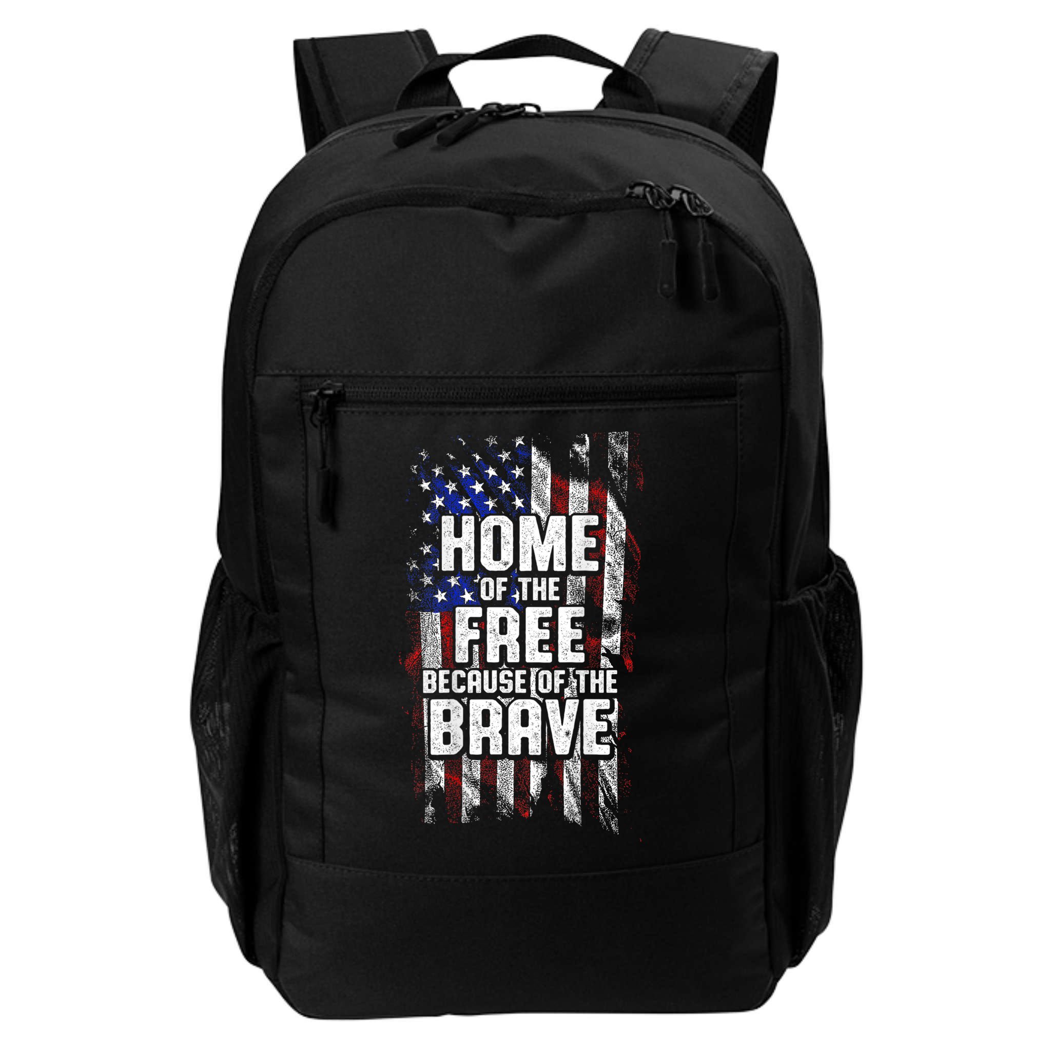 US Flag Home Of The Free Because Of The Brave Backpack