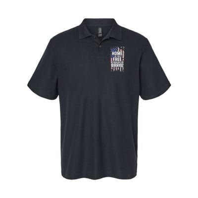 US Flag Home Of The Free Because Of The Brave Polo