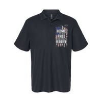 US Flag Home Of The Free Because Of The Brave Softstyle Adult Sport Polo