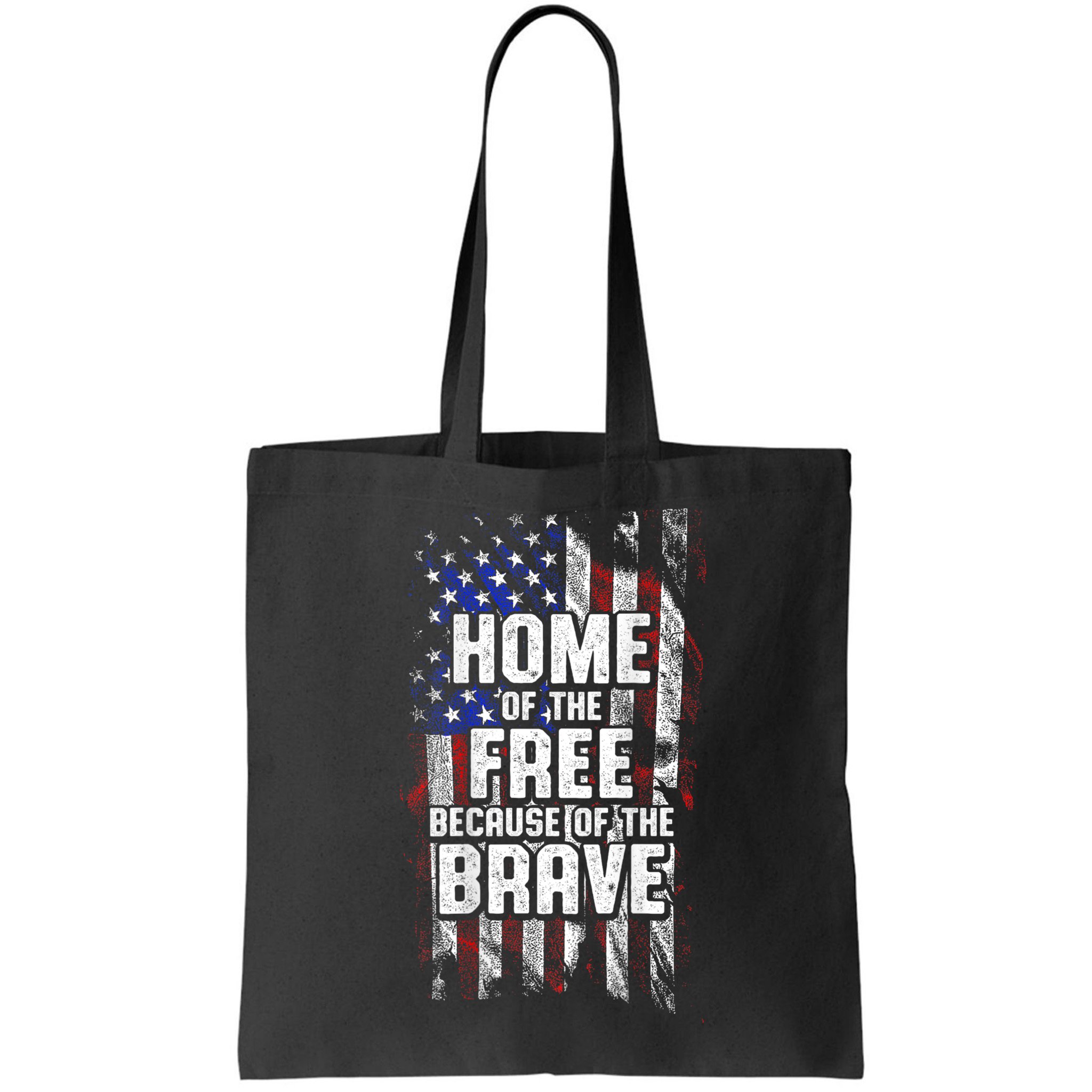 US Flag Home Of The Free Because Of The Brave Bag