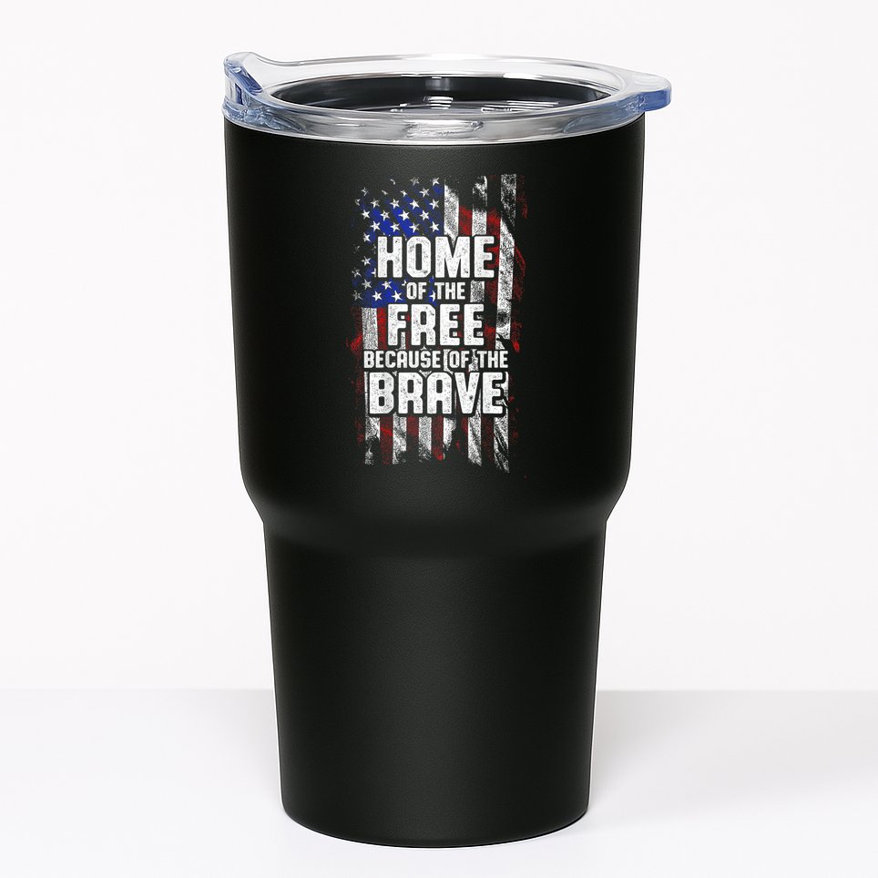 US Flag Home Of The Free Because Of The Brave Tumbler