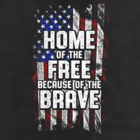 US Flag Home Of The Free Because Of The Brave Golf Towel