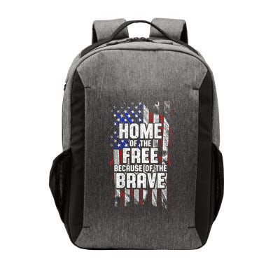 US Flag Home Of The Free Because Of The Brave Vector Backpack