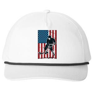 Usa Flag Hockey Ice Hockey Cute Gift Snapback Five-Panel Rope Hat