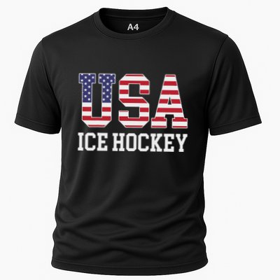 Usa Flag Hockey Player American Usa Ice Hockey Performance Shirt