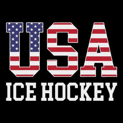 Usa Flag Hockey Player American Usa Ice Hockey T-Shirt
