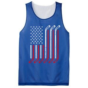 Usa Flag Hockey Sticks Sport Hockey Player Goalie Ice Hockey Gift Mesh Reversible Basketball Jersey Tank