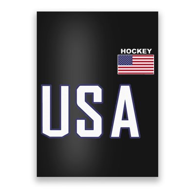 USA Flag Hockey Hoodie Cool Pocket Equipment Poster