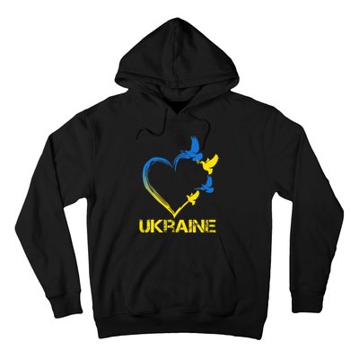 Ukraine Flag Heart Vintage Ukrainian Lovers Ukraine Hoodie