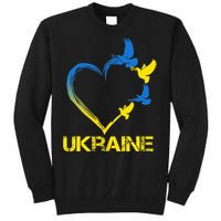 Ukraine Flag Heart Vintage Ukrainian Lovers Ukraine Sweatshirt