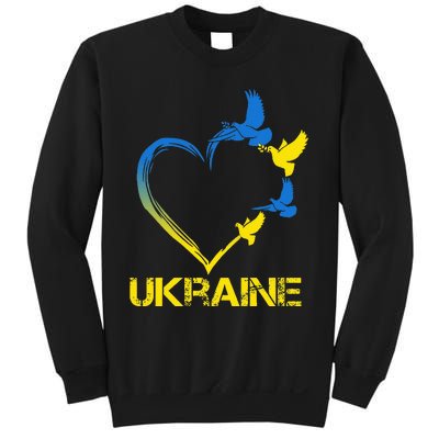 Ukraine Flag Heart Vintage Ukrainian Lovers Ukraine Sweatshirt